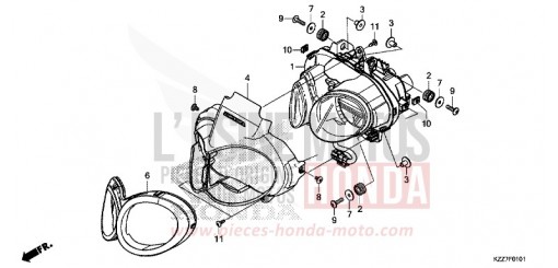PROJECTEUR (CRF250RL/RLA) CRF250RLAK de 2019